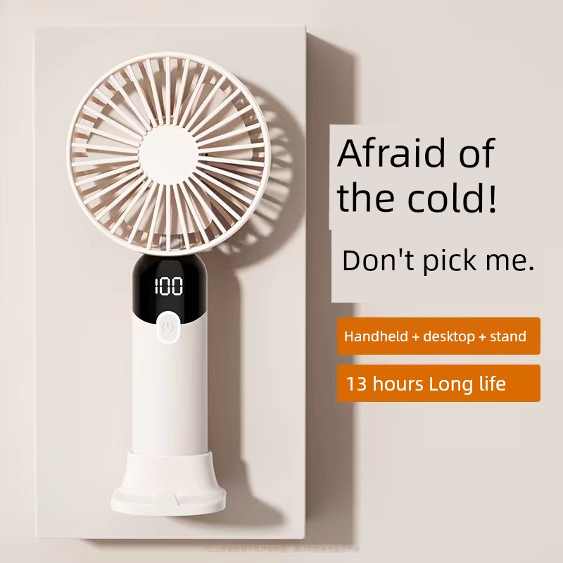 Suitable for Small Handheld Fan Mobile Phone Holder Portable Portable Small Mini Rechargeable Office Desk Hand Holding Small Electric Fan USB Electric Fan Silent Desktop Student Dormitory Wind Handy Gadget