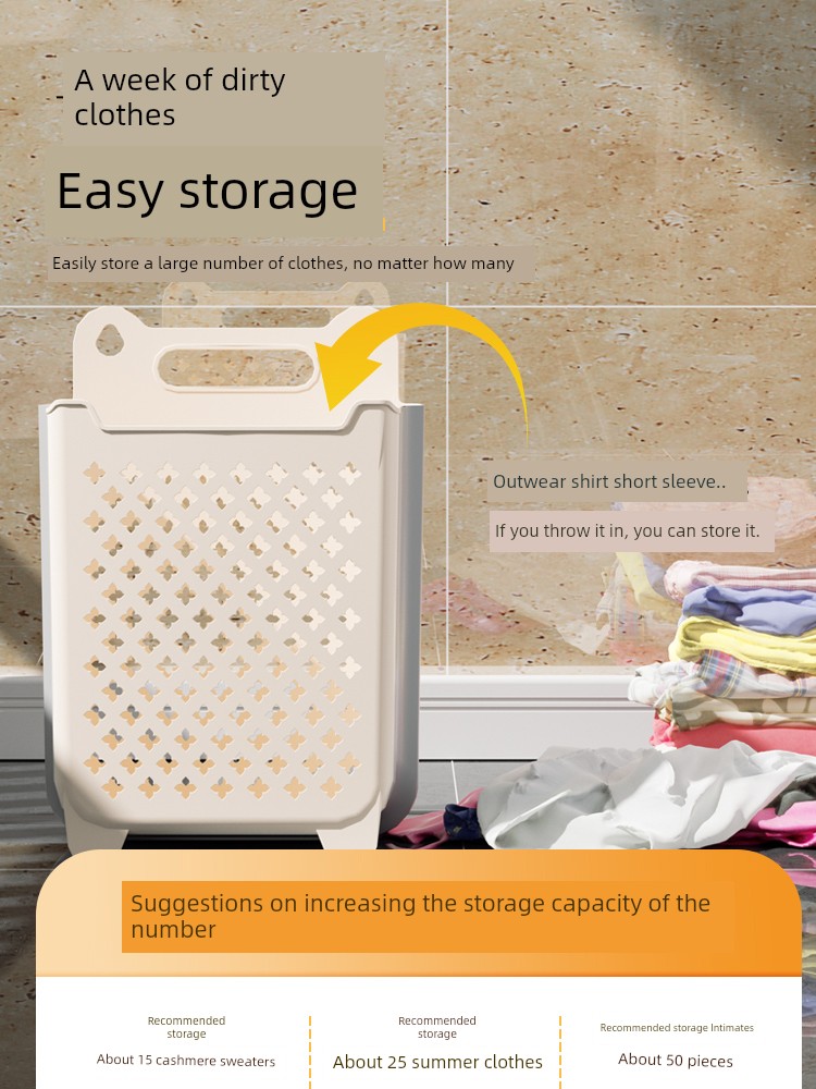 Dirty Clothes Basket For Home Laundry Basket Wall Hanging Foldable Toilet Bath Put Dirty Clothes Storage Basket Barrels Bathroom Appliance