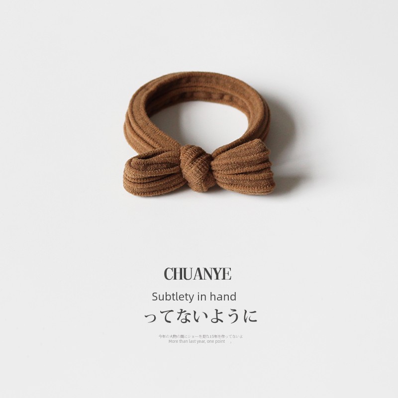 Kawano Rubber Band Durable Minimalist Bowknot Hair Ring