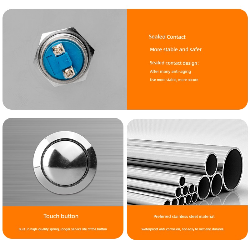 86 Type Reset Access Switch Community Hotel Building Door Switch Door Stainless Steel Normally Open Digital Access Control Button