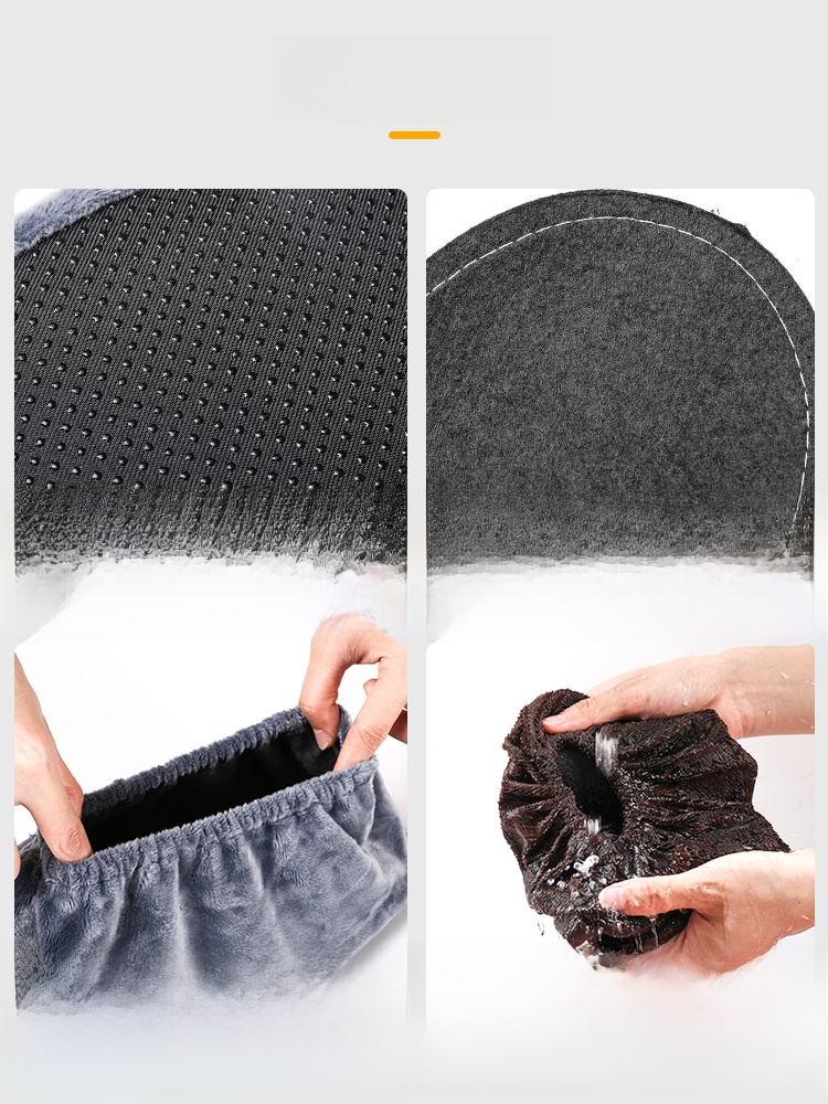 Washable and Repeated Home Non-Slip Microcomputer Flannelette Shoe Cover