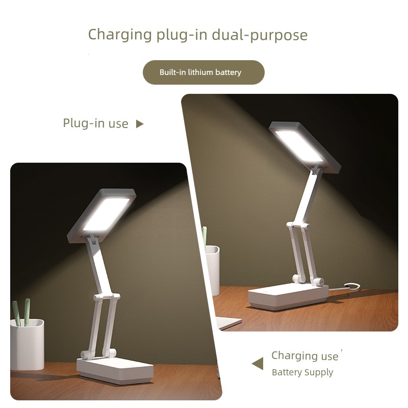 Xigli Foldable Table Lamp Kids Eye Protection Learning Dedicated Myopia Prevention Student Reading Dormitory Desk For Home Charging