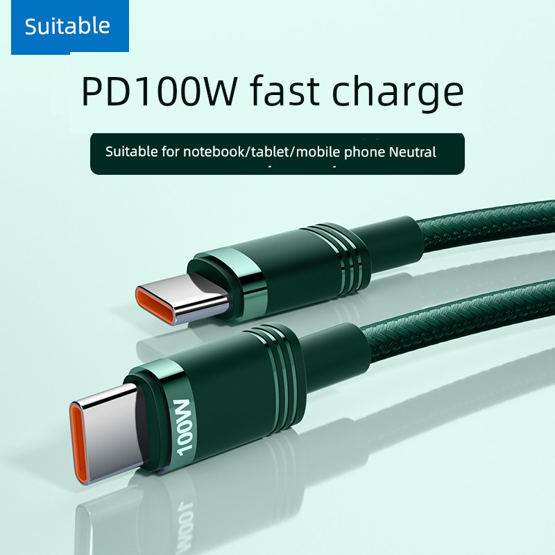 Suitable for Double-Headed Typec Data Cable Fast Charging for Huawei Apple Tpyec Charging Cable Dual PD Public-to-Public TPC Mobile Phone CTOC Two-Headed Notebook Long Pro Tablet Car iPad