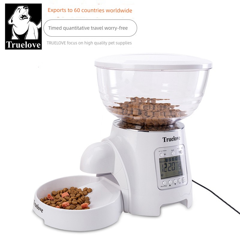 Truelove Pet Cat Dog Timing Automatic Pet Feeder Feeding Machine Cat Bowl Feeding Cat Feeding Dog Intelligent Self-Service