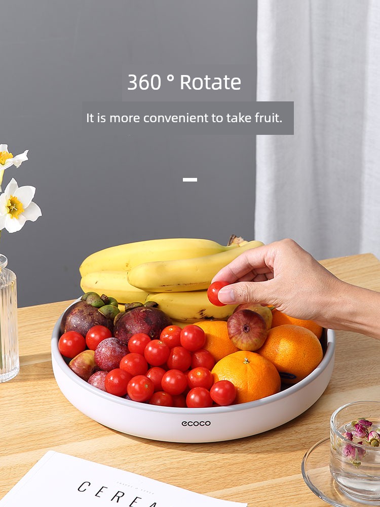 Rotate Fruit Plate Living Room Home Tea Table Internet Celebrity Modern Simple Personality Scandinavian Style Draining Family Fruit Basket Pots