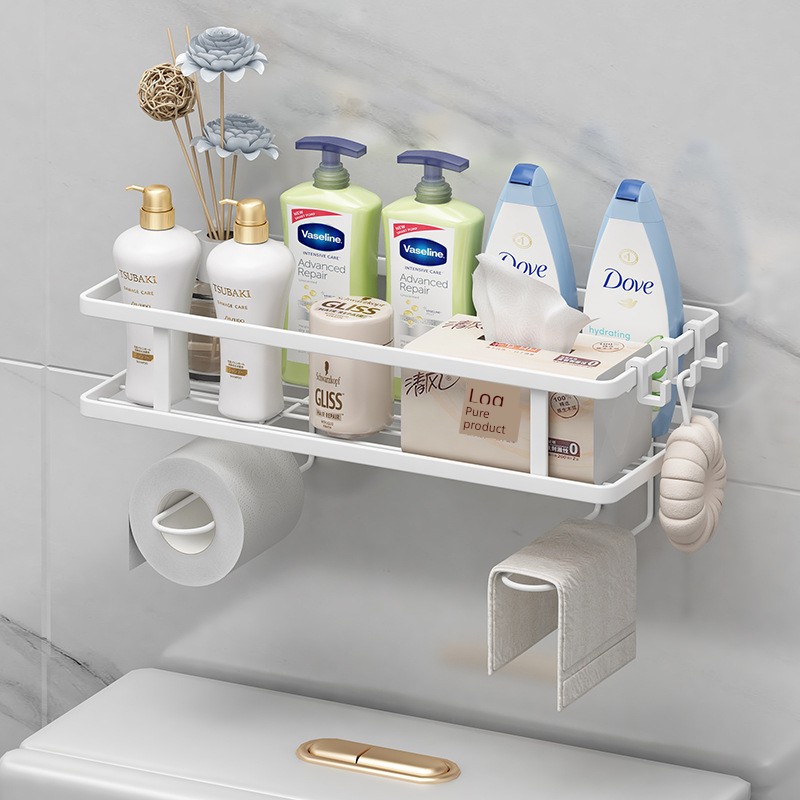 Wall-Mounted Shelf Storage Top Bathroom Toilet Storage Rack Toilet Multi-Function Wash Punch Table Toilet Free