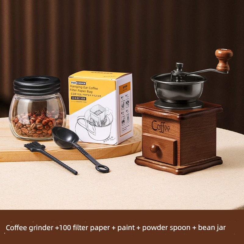 ماكينة طحن يدوية للقهوة صغيرة للاستخدام المنزلي من...