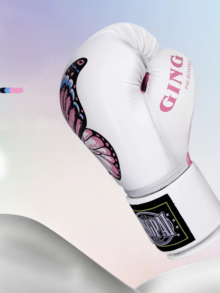 Boxing Glove Women's Adult and Children Fight Sanda Sandbags Training Boxing Gloves Thickened and Breathable Wear-Resistant Powder Professional