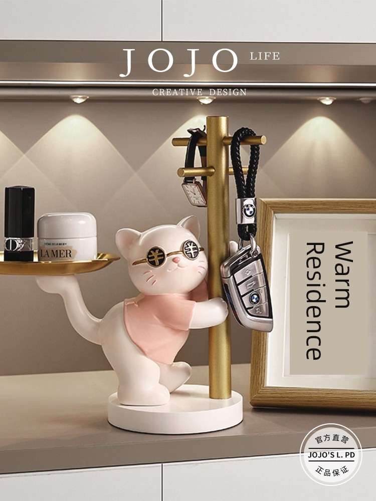 Jojo's L. Pd. Mr. Grocery. Fortune Cat Hallway Key Ornaments Gathering Home Living Room | Old