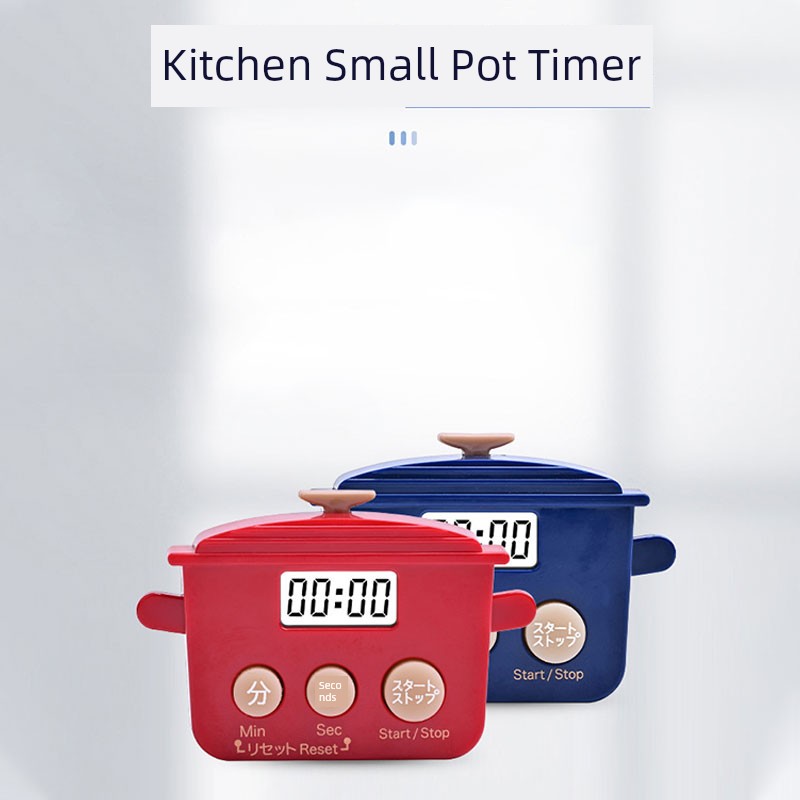 Minimalist Magnetic Timer Creative Cartoon Small Pot Kitchen Multi-Function Learning Time Manager Positive Countdown Timer
