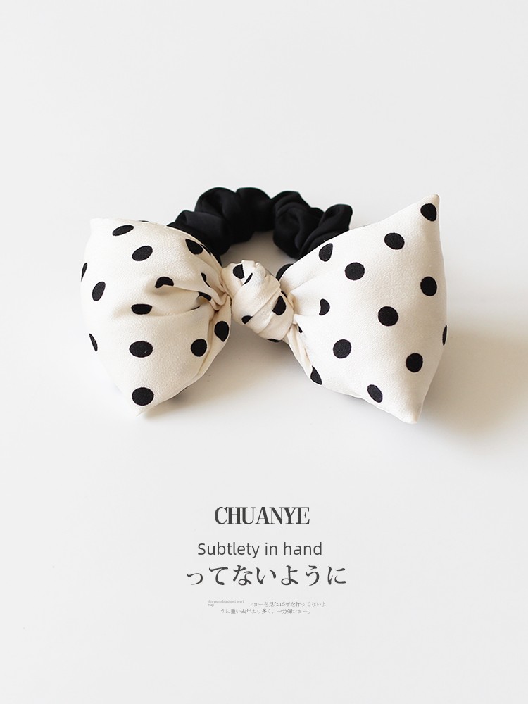 Kawano Minimalist Internet-Famous Hair Band Durable Polka Dot Bows
