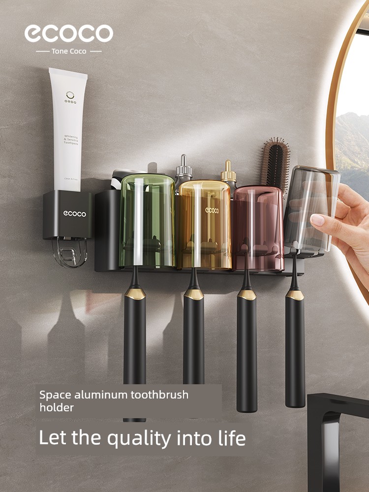 Toothbrush Rack Punch-Free Toilet Cup Cup Home Wall-Mounted Storage Rack Electric Toothbrush Holder