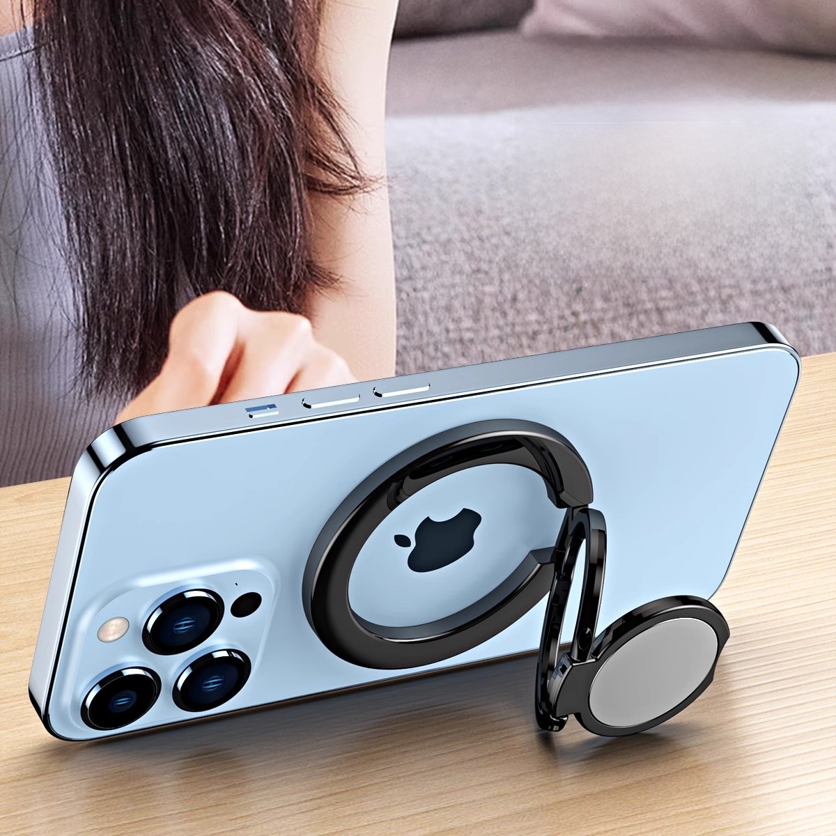 Apple Fastened Ring Metal Car Desktop Huawei Magnetic