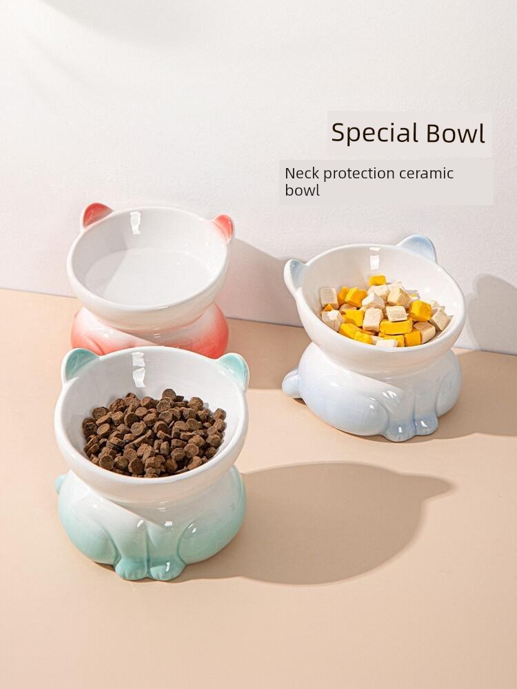 Летняя интегрированная миска для кошек с большим диаметром для еды и питья