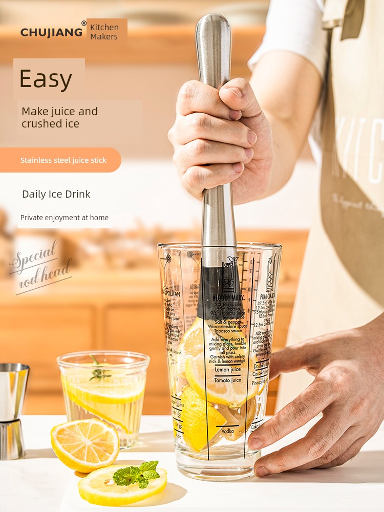 Fruit Tamping Stick Shaker Ice Hammer Juicing Stick Violent Beating Hand Lemon Tea Tool Stick Ice Crushing Juicer Mashed Stick