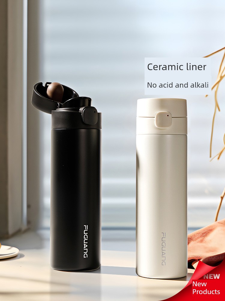 Fuguang Heat Preservation Cup Girls Good-looking Ceramic Coated Liner Water Cup Large Capacity Portable Cold Preservation Cup Men