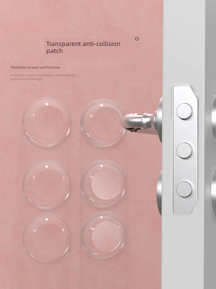 Transparent Silicone Anti-Collision Sticker For Home Door Handle Mute Crash Pad Cabinet Door Bumper round Refrigerator Door Bumper Strip