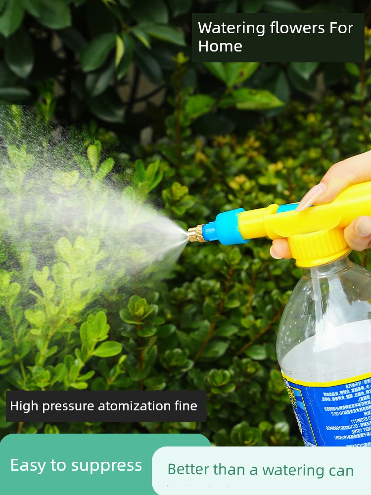 Beverage Bottle Sprayer Watering Flower Sprinkling Can Pneumatic Nozzle Multifunctional For Home Small Spray Bottle Adjustable Nozzle