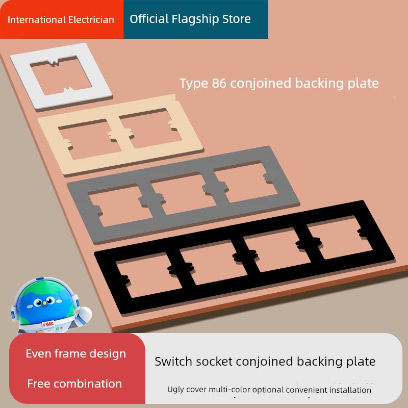 The Hole Is Large, 86-Type Switch Socket Bottom Case Decorative Plate, Tile Hole Gap Repair Gasket, Extra Large Panel Cover Ugly
