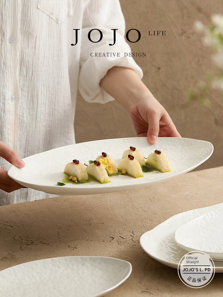 Jojo's L. Pd. Fight. Big Dipper Ceramic Fish Plate Fancy Oval Plate Fish Steaming Plate | County Pool