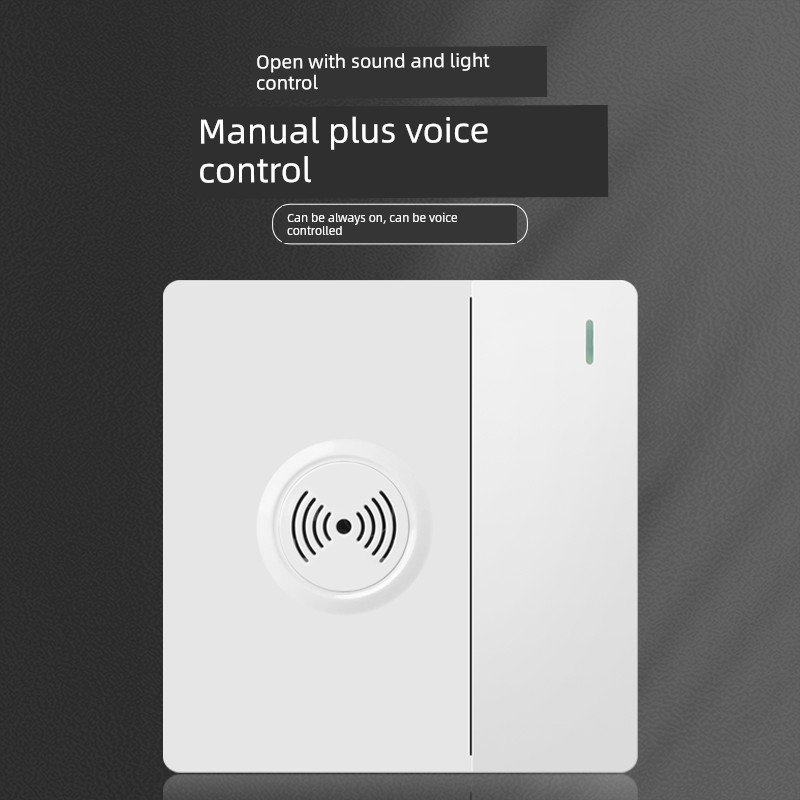 86 Type Double Control Switch with Single Connection Sound and Light Control Sensor Switch Voice Operated Switch plus Double Control Corridor Sensor Switch Time Delay Switch