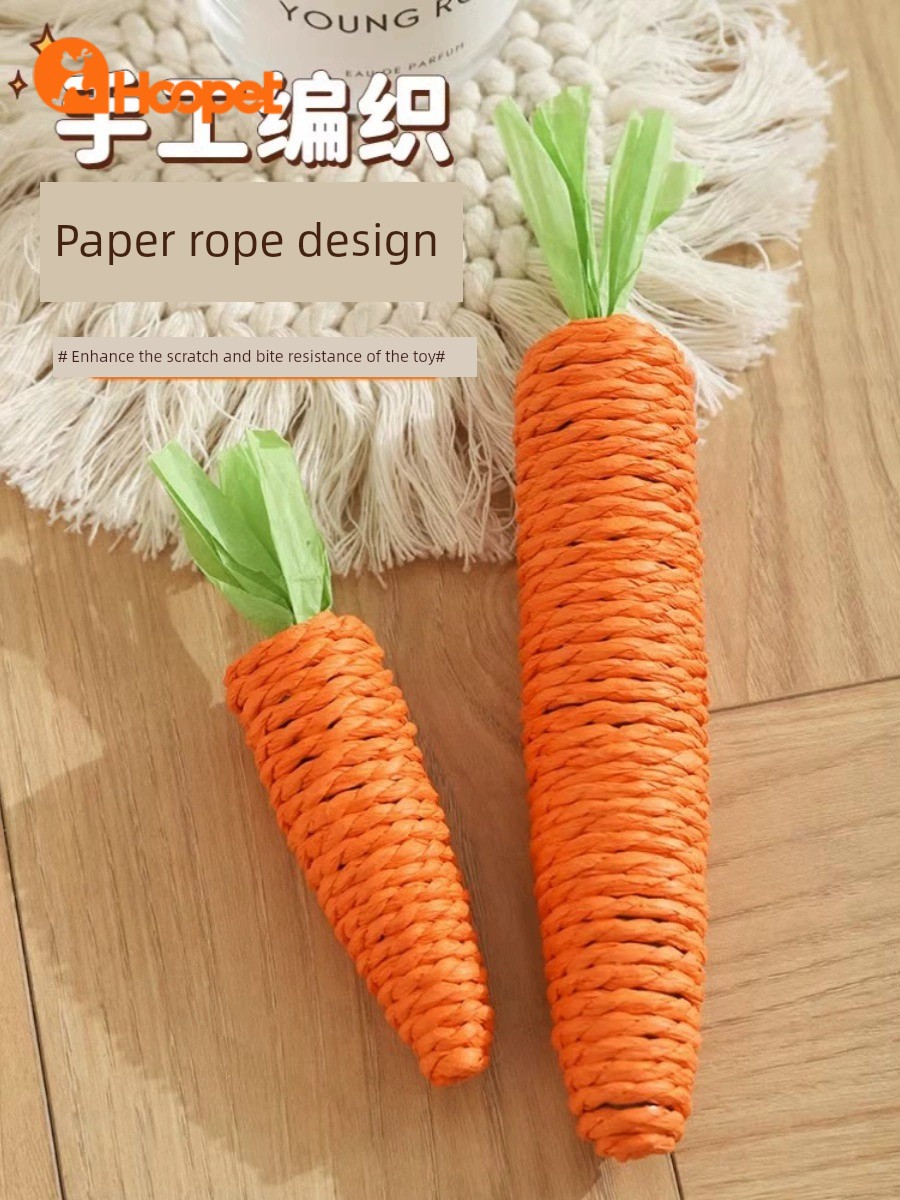 Pet Paper String Cat Cute Interactive Relief Toy Jinjila British Shorthair Kittens Molar Long Lasting Carrot Supplies
