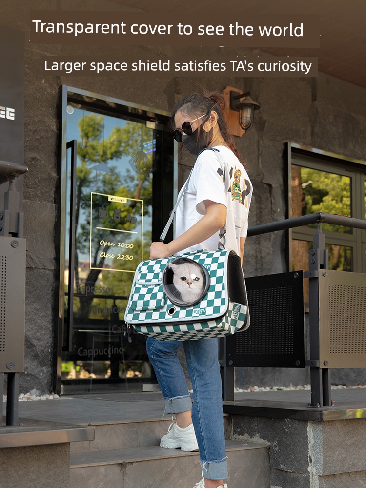 Cat Bag Portable Outdoor Space Capsule Pet Schoolbag Breathable Crossbody Backpack Dog Cat Cage Cat Supplies
