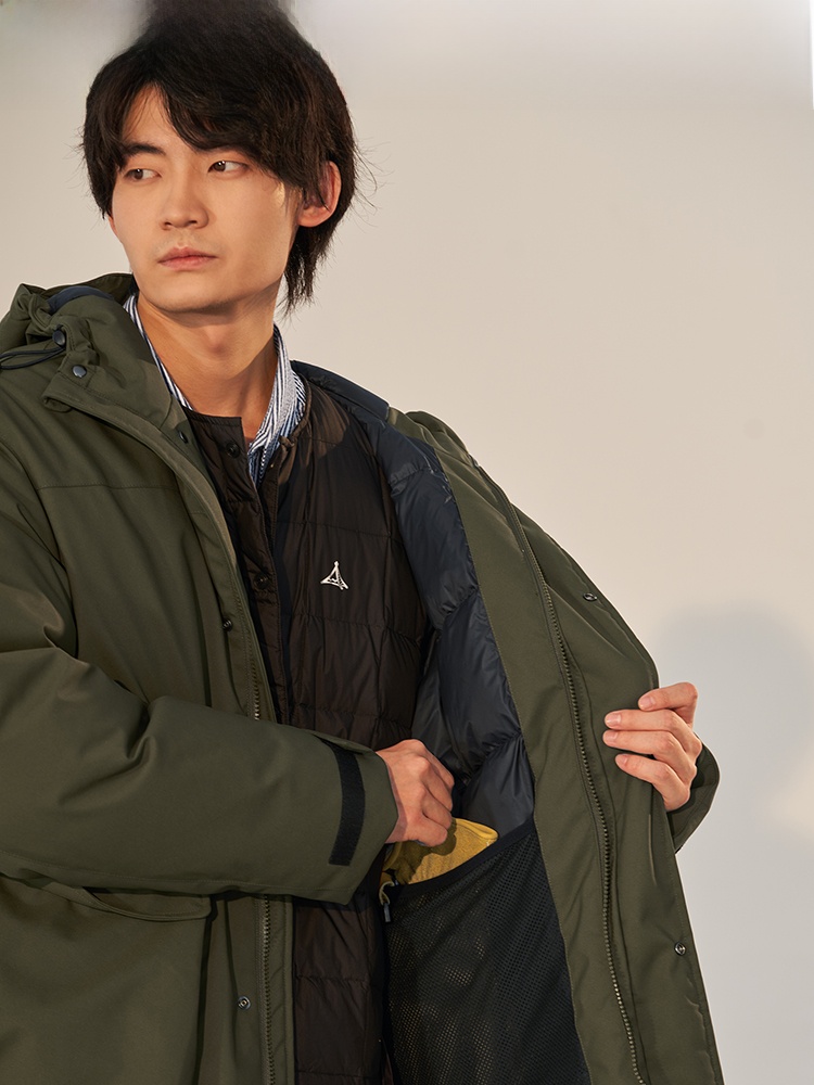 Mobi Garden Outdoor Camping Parka down Jacket Men's and Women's Coats Winter Thicken Thermal Eiderdown Outerwear