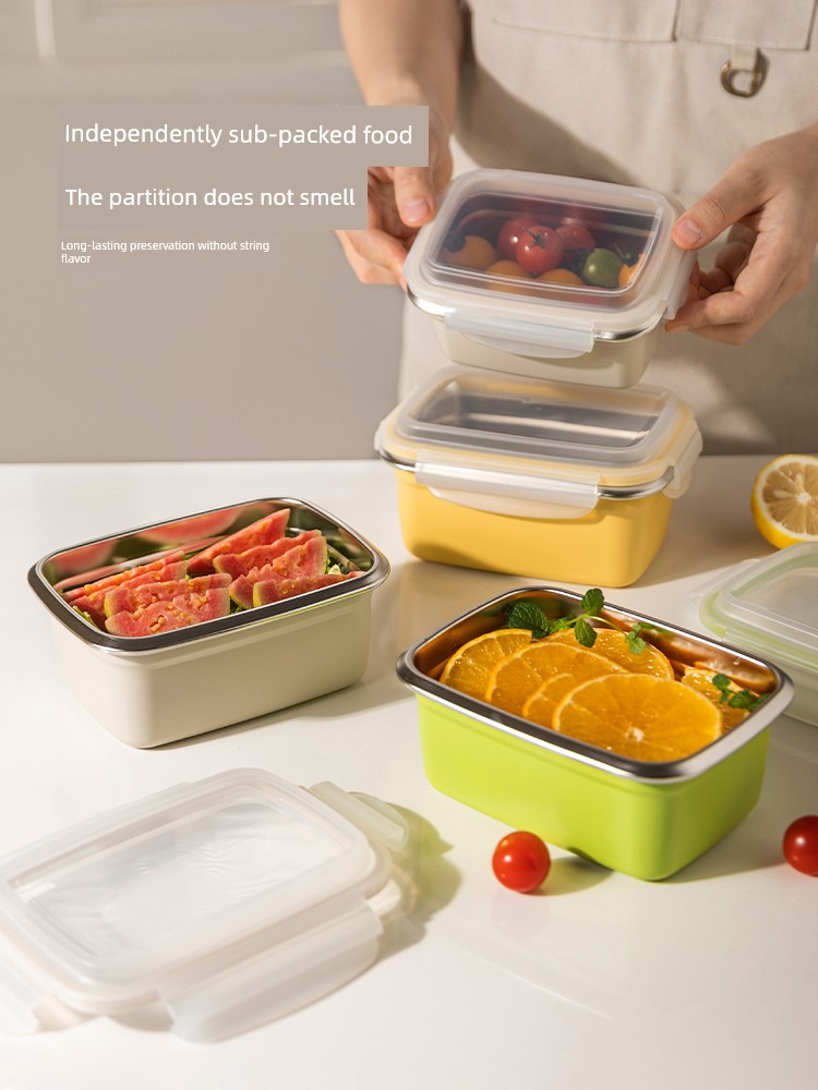 Modern Housewife Stainless Steel Lunch Box Office Worker 2025 New Arrival Microwaveable Dedicated for Heating Compartment Bento Box