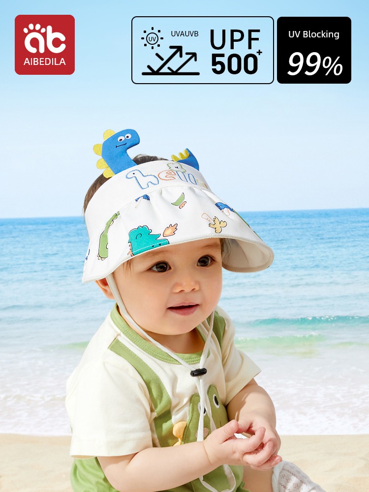 Baby Sun Protection Hat UV Protection Boys and Girls Baby Hat Summer Thin Children's Sun Hat Air Top Hat