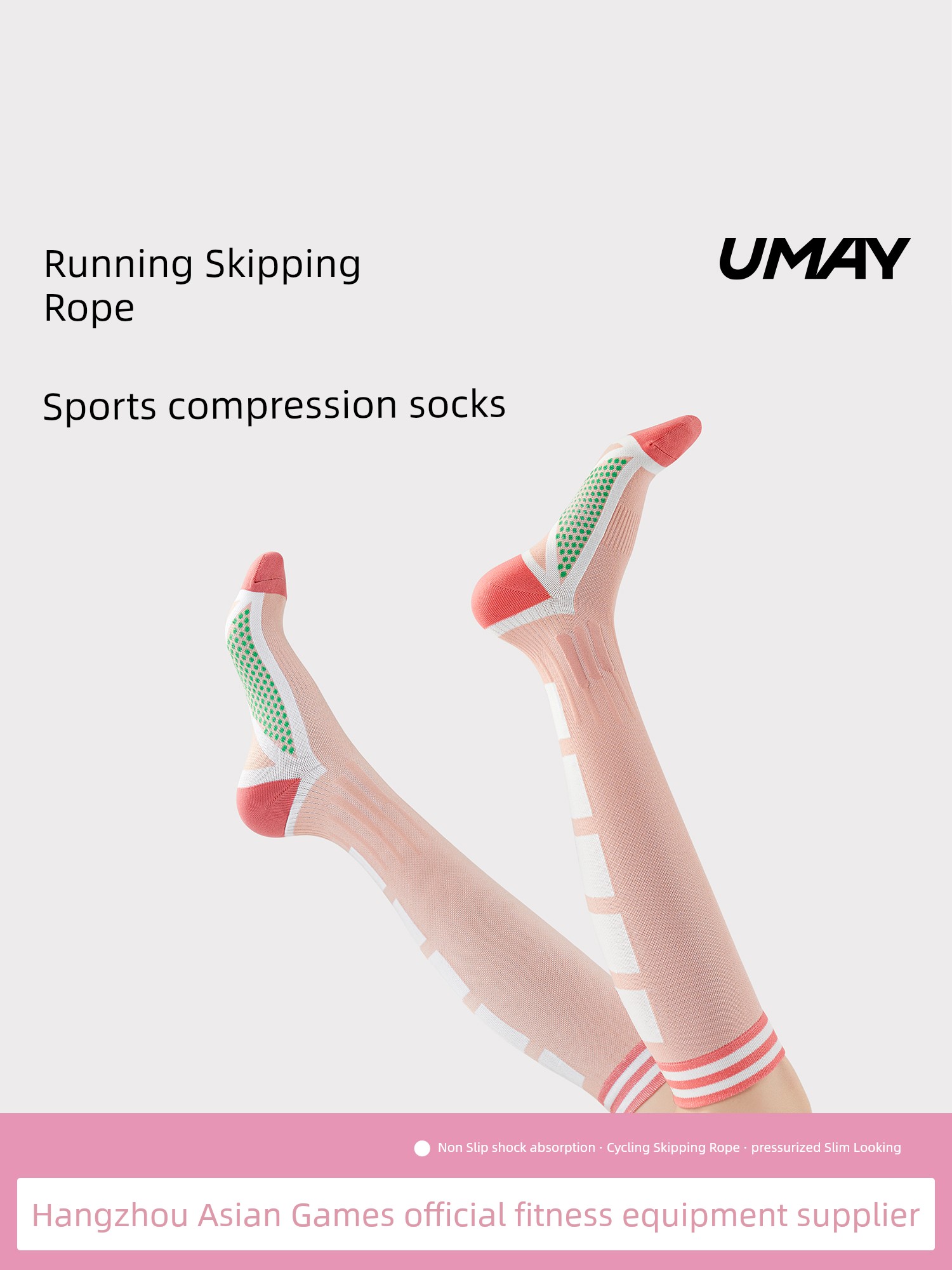 Professional Sports Pressure Calf Socks Women's Fall and Winter Skipping Rope Aerobics Fitness Yoga Running Long Leg Slimming Compression Socks