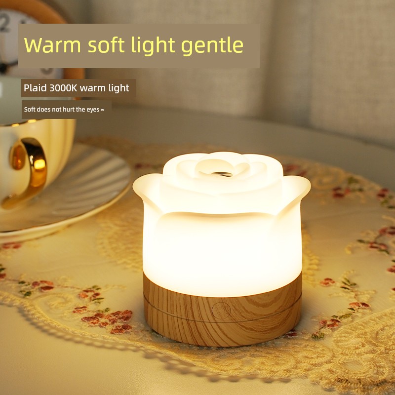 Small Night Lamp Bedroom Sleep Bedside Lamp Ambience Light Sleeping Table Lamp for Wife Girlfriend 520 Valentine's Day Gift