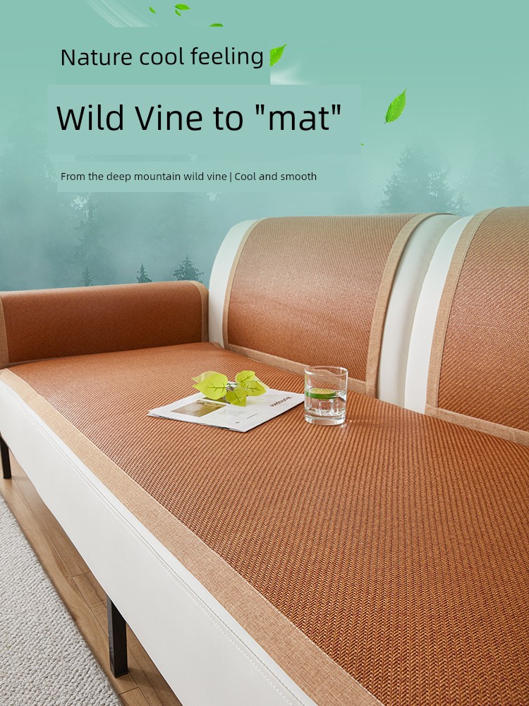Rattan Mat Sofa Cushion Summer Non-Slip Seat Cushion for Summer Ice Pad Sofa Cover Summer Modern Ice Rattan Mat Seat Cushion Cover Cloth