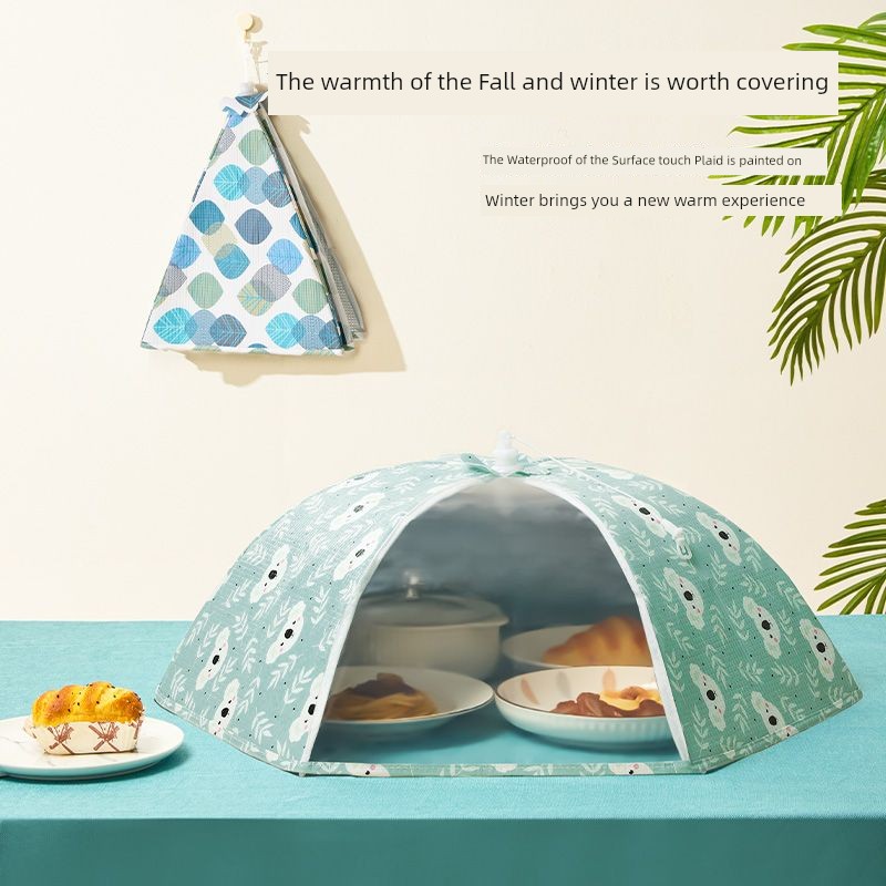 Winter Dustproof Insulated Vegetable Cover For Home Foldable Removable and Washable Large Dining Table Meal Cover For Home Cover Leftovers Cover