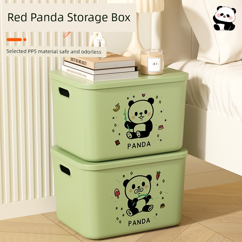 Little Panda Toy Storage Box Organizing Box Wardrobe Special Clothes Clothing Storage Box Plastic Sundries Storage Basket