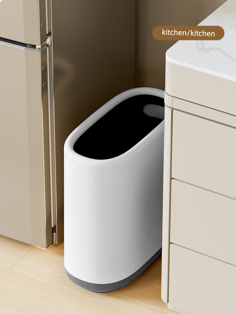 Toilet Gap High-End Trash Can Domestic Toilet Living Room Kitchen Trash Can Accessible Luxury Large Capacity Narrow Paper Basket