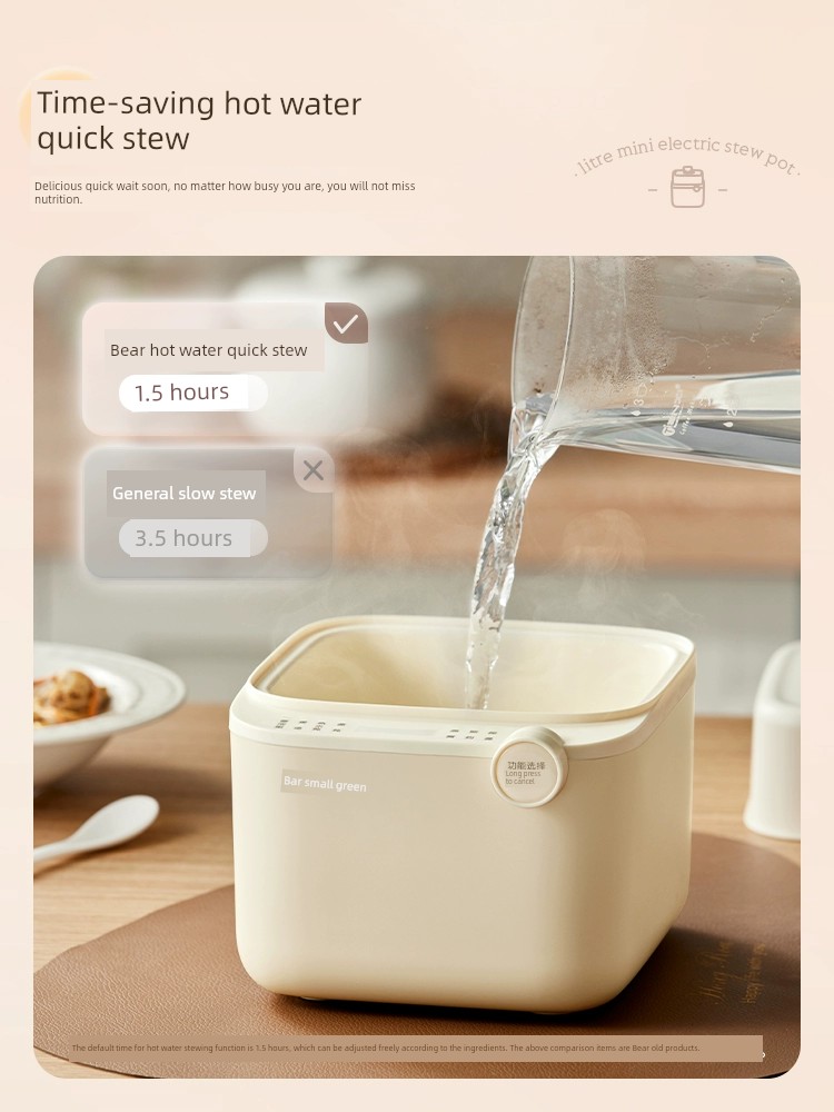 Bear Electric Stewpot Baby Porridge Pot Baby Food Pot BB Soup Bird's Nest For Home Ceramic Stewing out of Water Electric Stew Pot