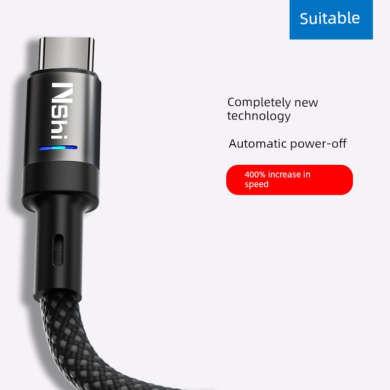 Applicable Charger Weaving Typec Data Cable 100W Fast Charge 6A for Android Super Tpyec Long TPC Mobile Phone for Android Flash Charge Car Tapyc Line Typc
