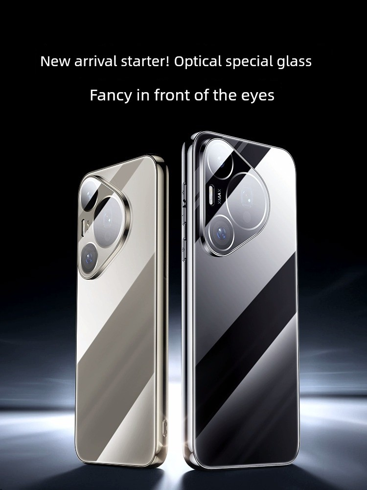 [Cryolitel Glass] Applicable to Huawei Pura70 Phone Case P70pro New Arrival Pura70ultra Lens All-Inclusive Protective Case Ultra-Thin Drop-Resistant P70por + Fancy Men and Women Simple Transparent