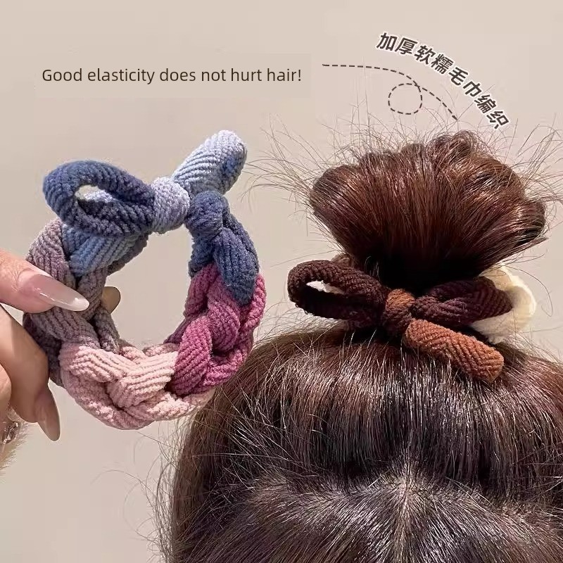 Morandi Hand-Woven High Elasticity Rubber Headband Head Rope