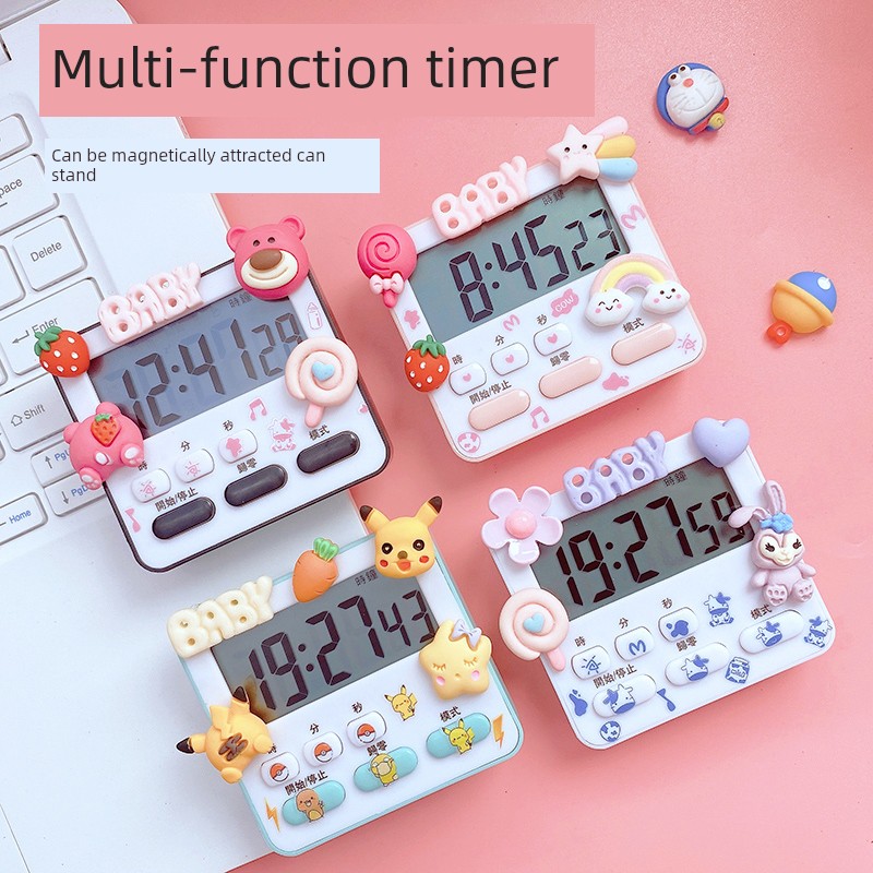 Countdown Timer Children's and Students' Self-Discipline Alarm Clock for Learning Reminder Kitchen Time Management Timer