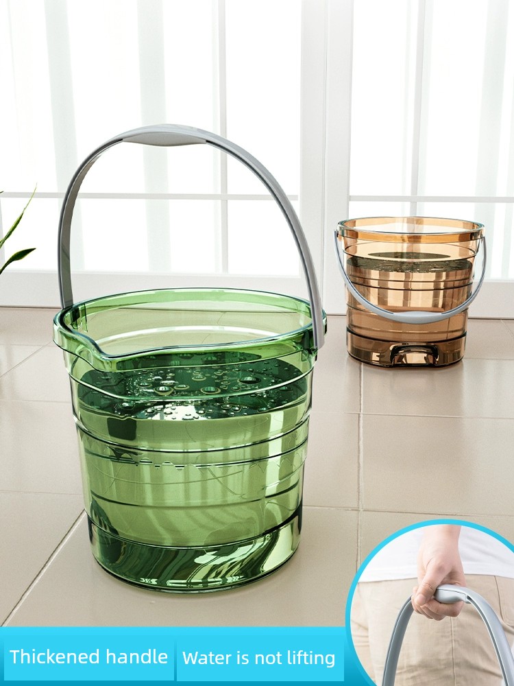 Jujiajia Transparent Hand Large Student Bath Bucket