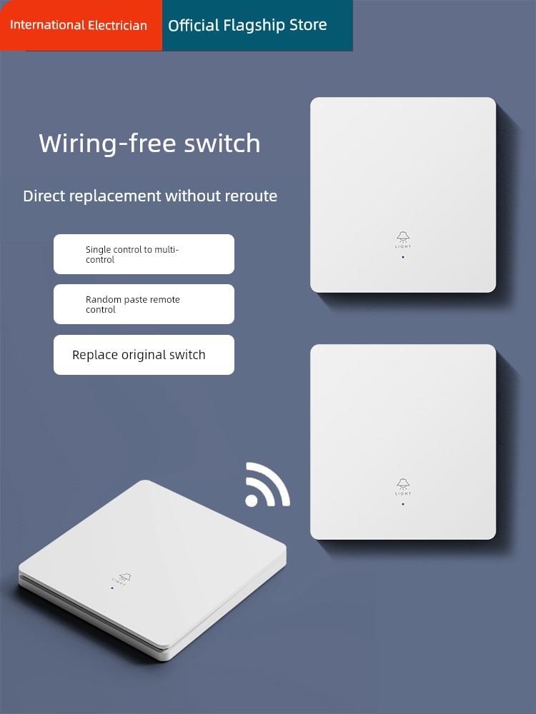 Wireless Remote Switch For Home Bedroom Living Room 220V Smart Wiring Free Lamp Dual Control Remote Notepaper Controller