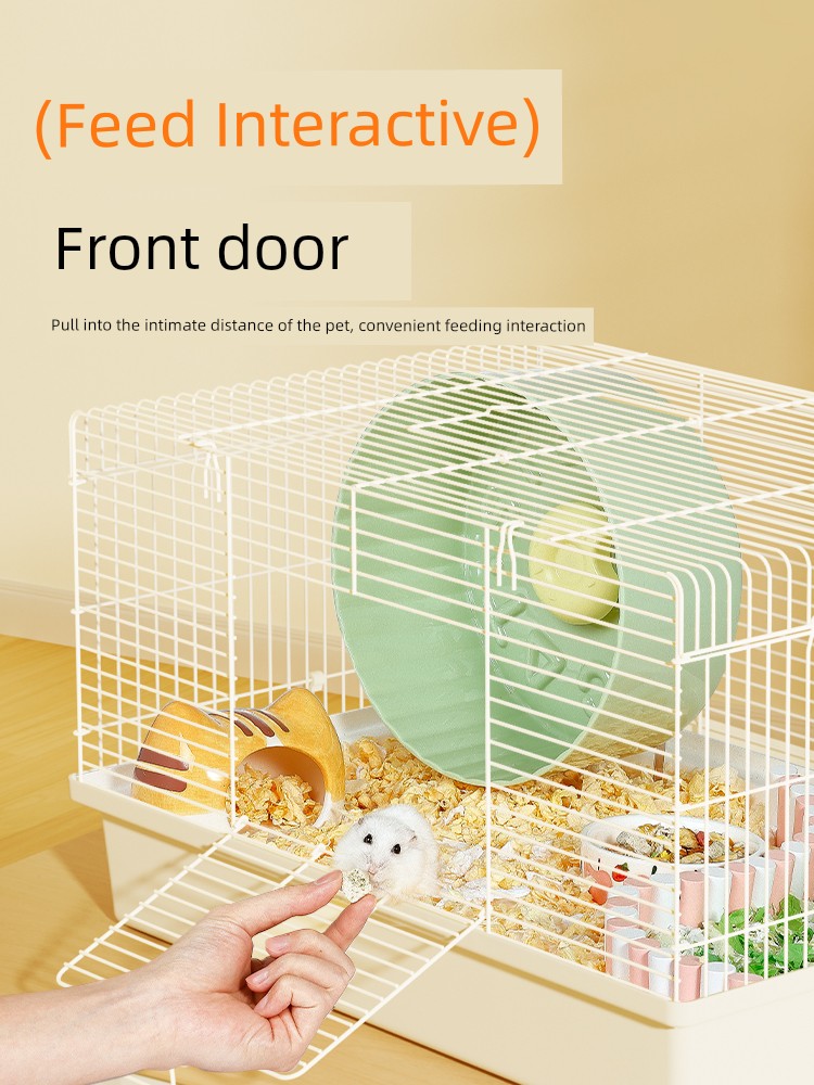 Клетка для хомяков Bukaxing 48 см, железная проволока, специальный увеличенный роскошный дом, Джунгарский хомяк, защита от побега, клетка для новичков