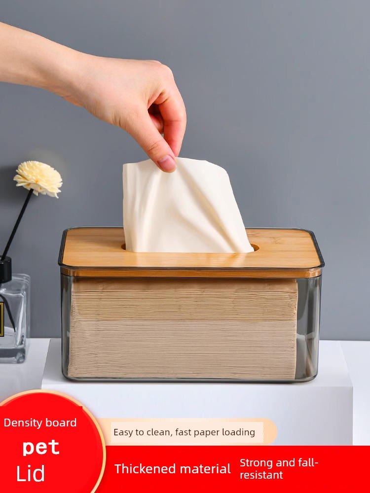 Tissue Box Living Room Accessible Luxury Creative Napkin/Tissue Holder Desktop Household Coffee Table Multifunctional Transparent Storage Box