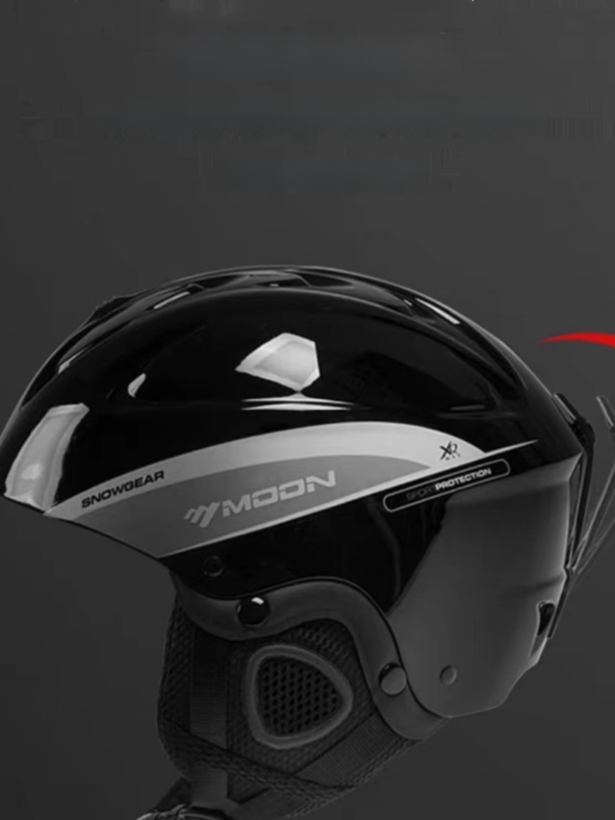 Moon Ski Helmet Men and Women for Kids Heattech Veneer Double Board Professional Protective Gear Equipment Winter Casual Sports