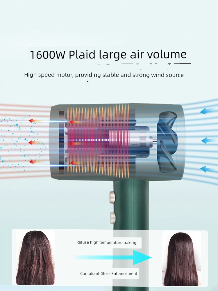 Ox Hair Dryer Negative Ion Hair Care Household Electric Blower Quick-Drying High Power Hair Dryer for Dormitory Student Portable