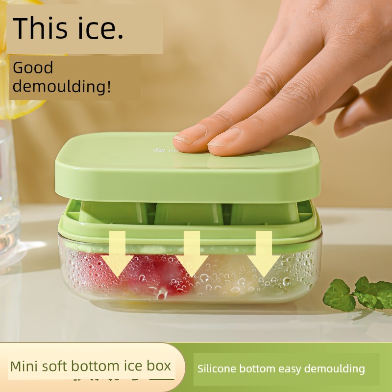 Silicone Ice Cube Mold Press Mini Little Ice Cube For Home Refrigerator Ice Cube Box with Lid Ice Handy Gadget Food Grade
