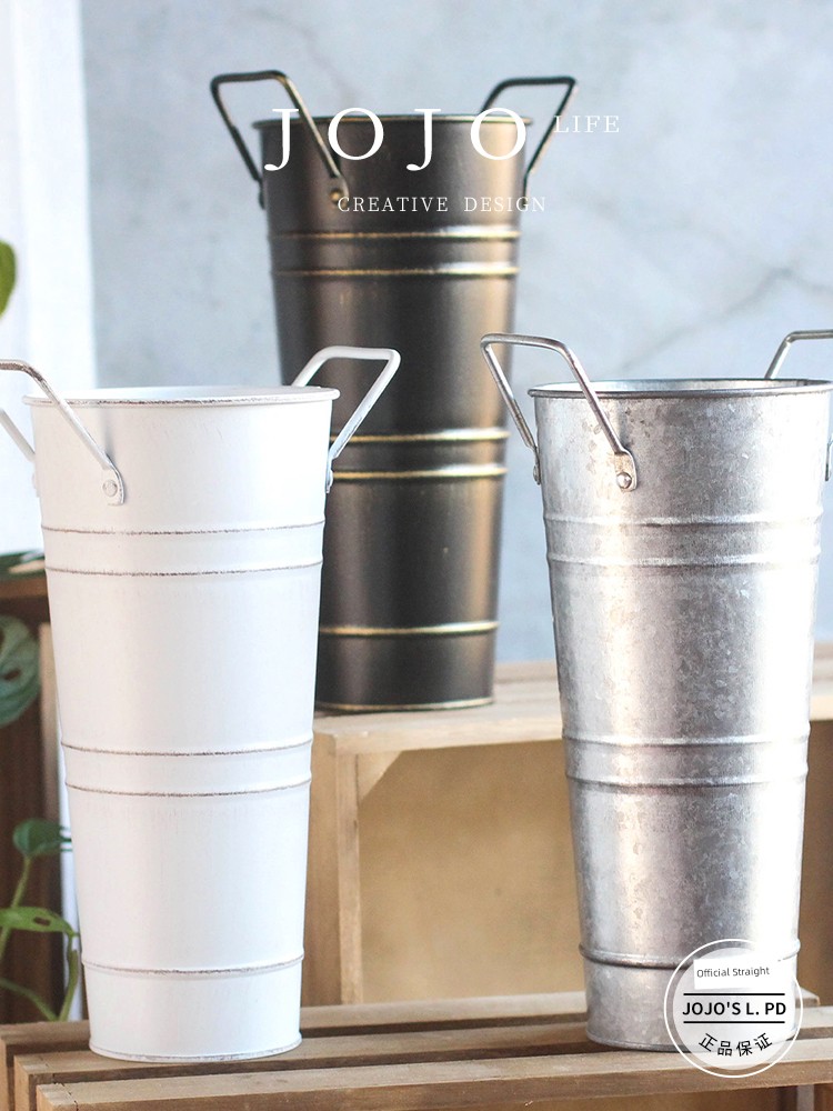 Jojo's L. Pd. Vocabulary. Iron Bucket Decorative Home Decoration Umbrella Storage Bottle | Zhou Pavilion