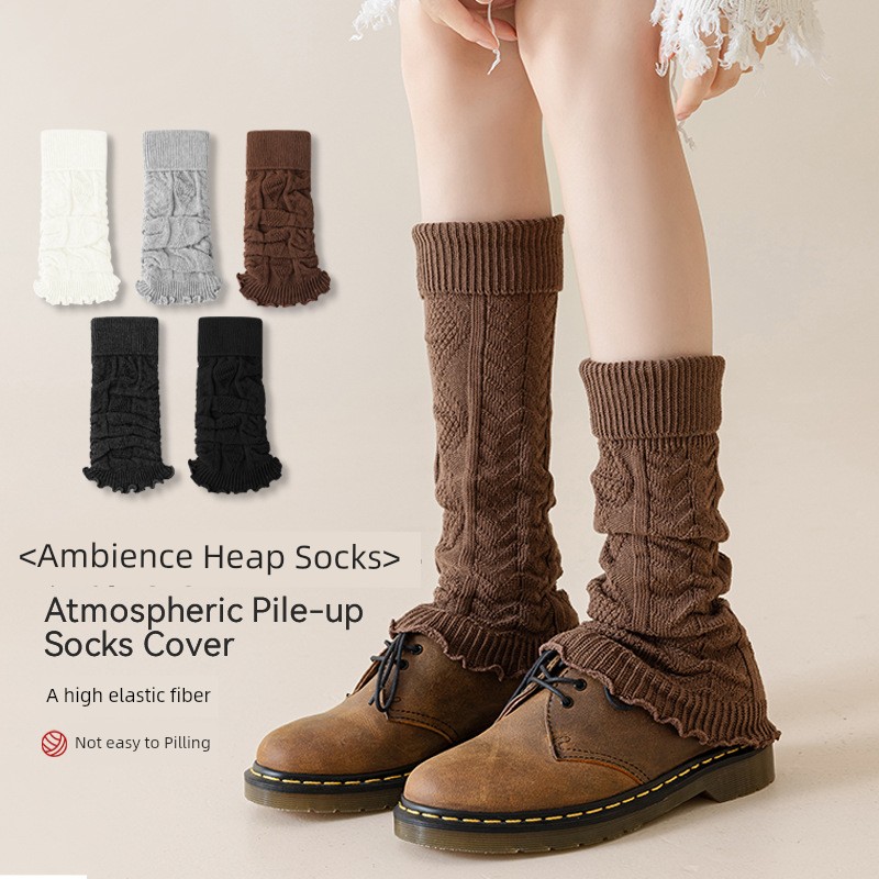 Socks Women's Foot Cover Spring and Autumn Y2g Leg Warmer White Bunching Socks JK Calf Socks Summer Cotton Socks Lace Mid-Calf Length Socks